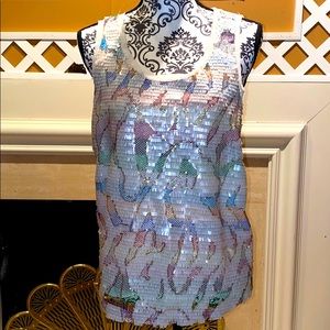 Iridescent colorful top